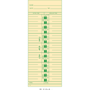 800172 Time Cards (Pack of 1000's)