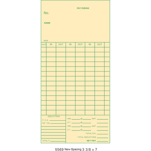 5569 Time Cards (Pack of 1000's)