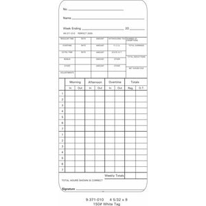 9-371-010 Time Cards (Pack of 1000's)