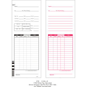 E79 Time Cards (Pack of 1000's)