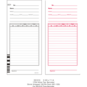 ES1010 Time Cards (Pack of 1000's)