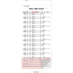 JT-10-PSG Job and Time Tickets (Pack of 250's)