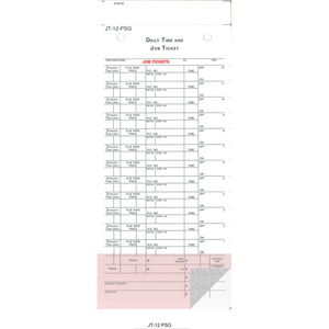 JT-12-PSG Job and Time Tickets (Pack of 250's)