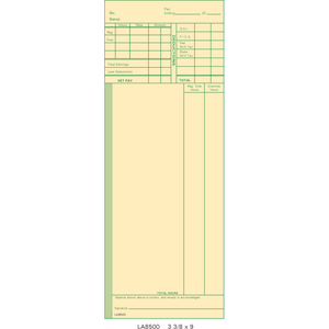 LA8500 Time Cards (Pack of 1000's)