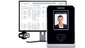 Time Clock WIFI Facial Recognition | GeoFace 100 WIFI | Accurate and Reliable. FREE Live Attendance Dashboards, Payroll Export. 90 days FREE Support. NO SUBSCRIPTIONS.