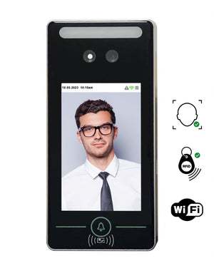 No Subscription - CLOUD software with Face, Palm & RFID Time Clock & WIFI (FE2083W3yr)