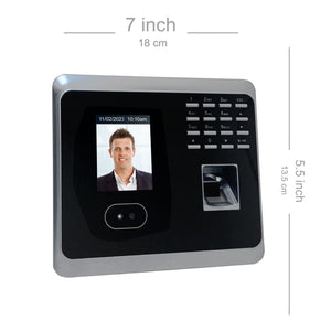 No Subscription - CLOUD software with Face, Finger & RFID Time Clock & WIFI (FE2000W3yr)