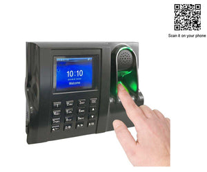 Time Clock System, GeoTime 200, Biometric fingerprint with Vacation and Sickness Module. FREE Export to payroll. 90 days FREE Support. No monthly fees. You own it. 1 year warranty.