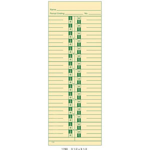 1790 Time Cards (Pack of 1000's)