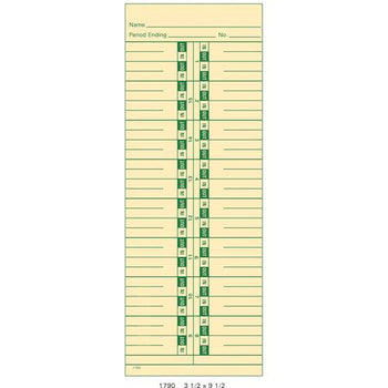 Time clock cards – Time Systems Inc