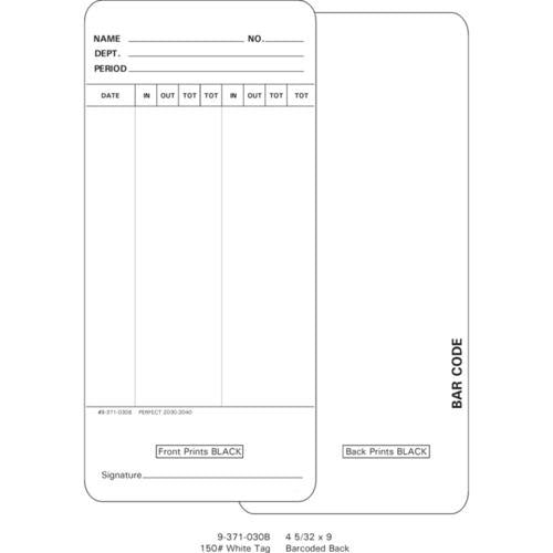 9-371-030B Time Cards (Pack of 1000's)