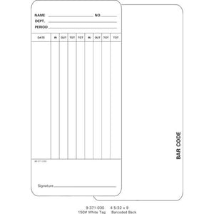 9-371-030 Time Cards (Pack of 1000's)